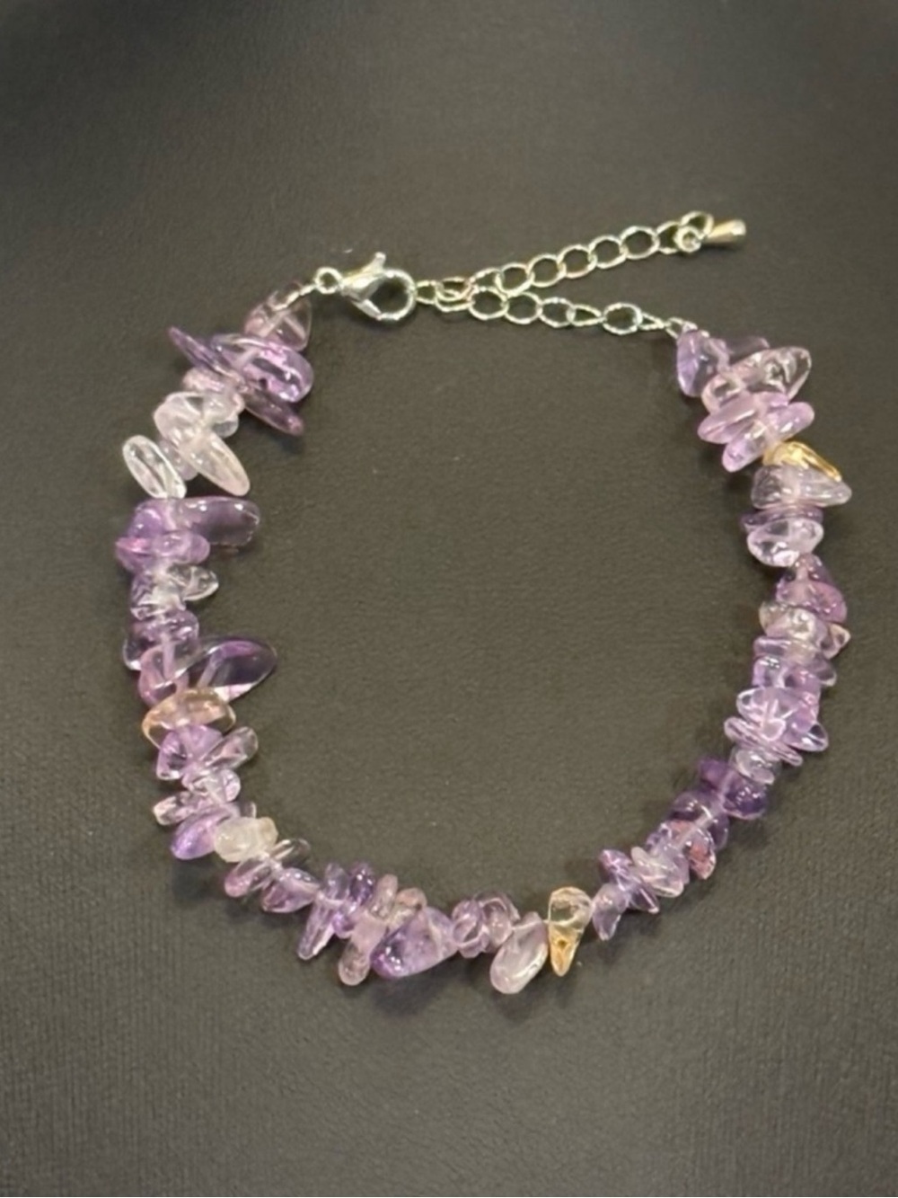 Amethyst Crystal Chip Bracelet